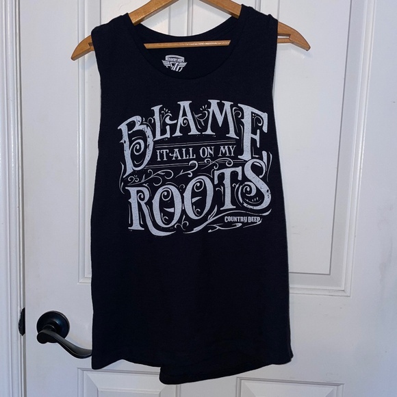Country Deep Women’s Tank Top – Black – Medium - Picture 4 of 12